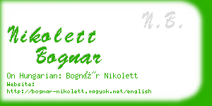 nikolett bognar business card